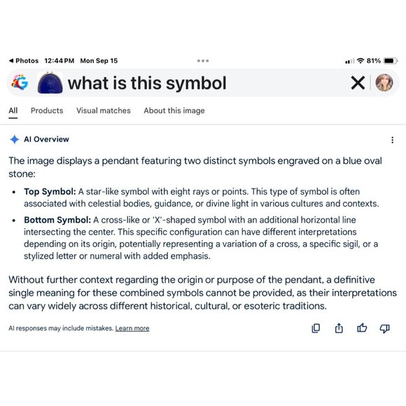 Lapis Lazuli Blue Scarab Vintage 1950s Gold Pendant & Necklace By WE Richards - Picture 12 of 13